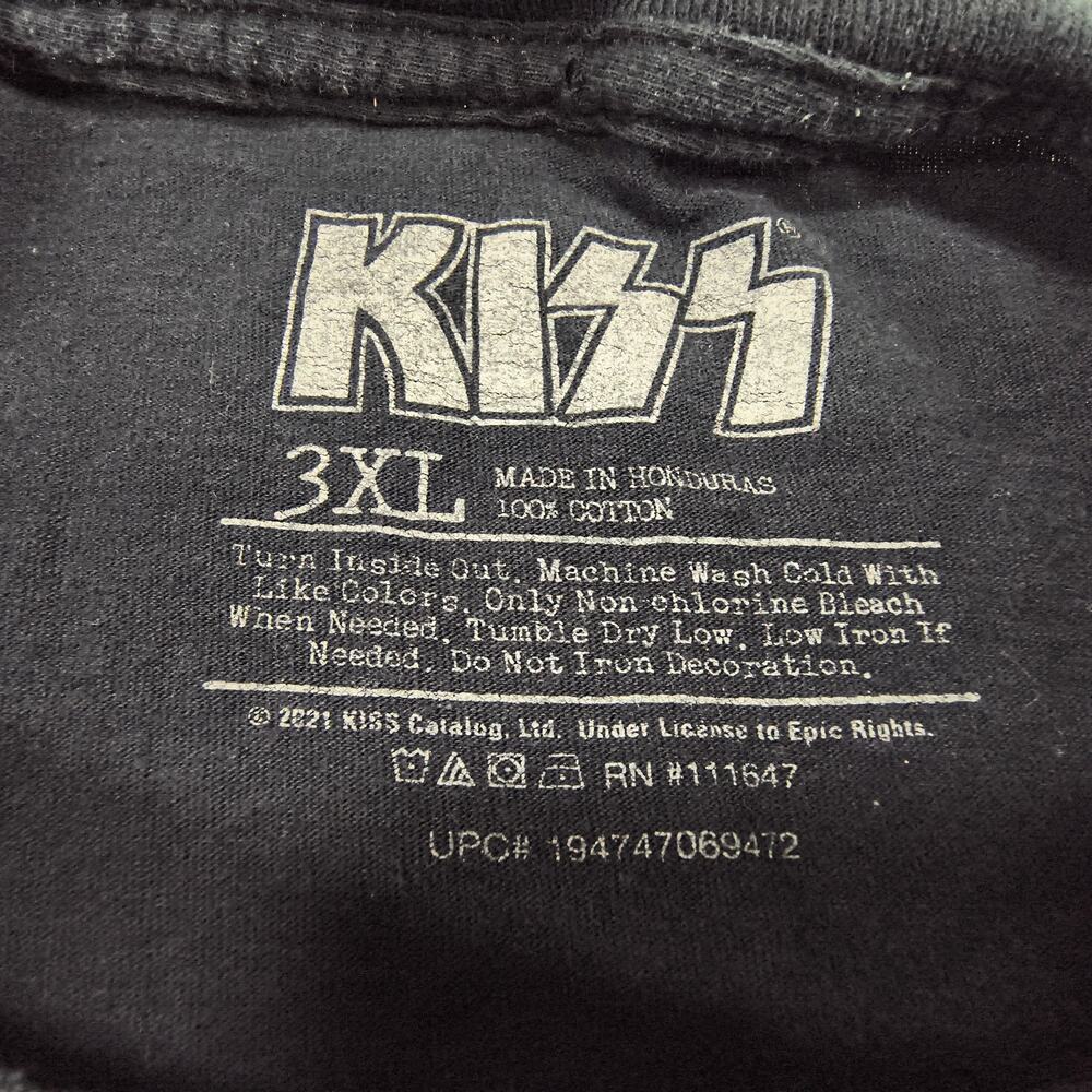 Kiss World Tour 77 Band Crew Neck Graphic T Shirt Mens Size 3XL Black Red - Picture 3 of 9
